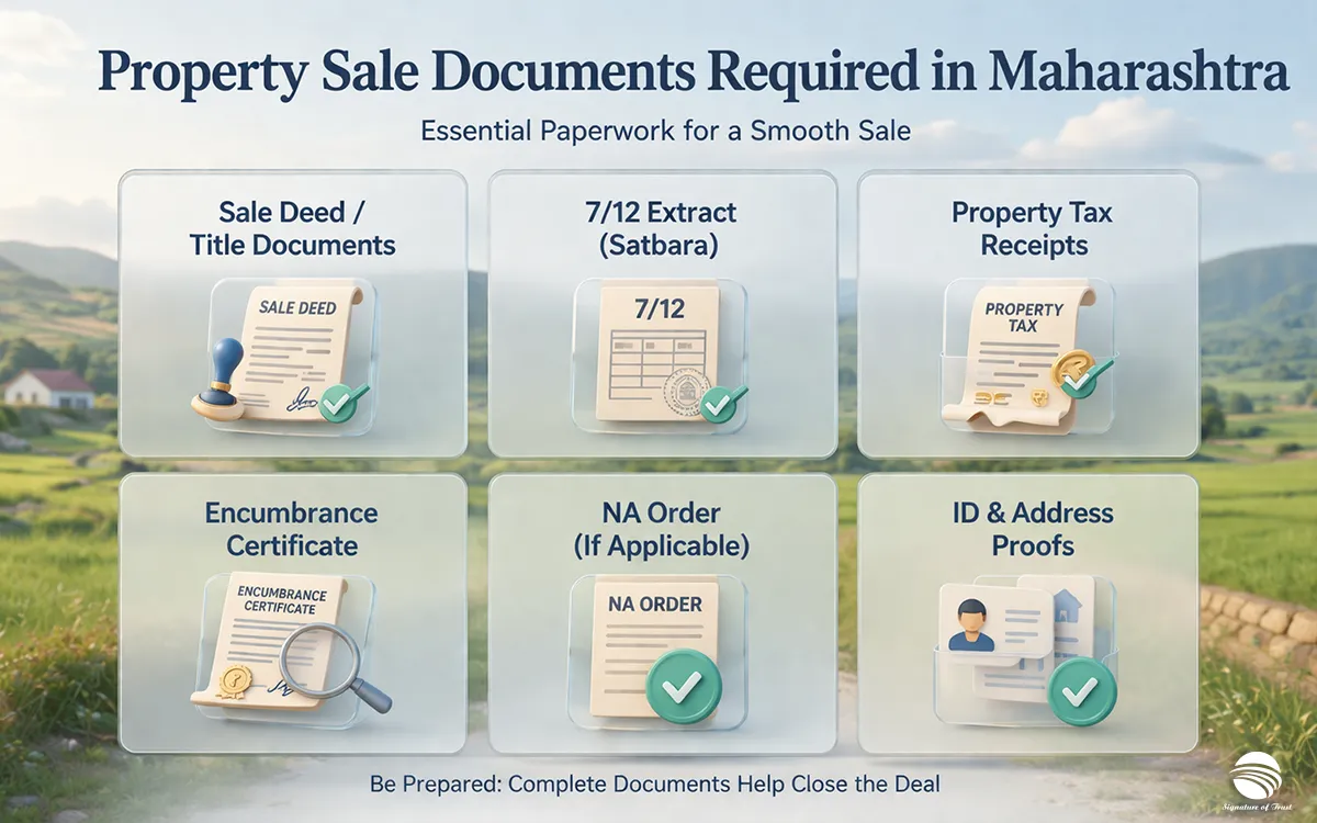 property sales documents requirement in maharashtra
