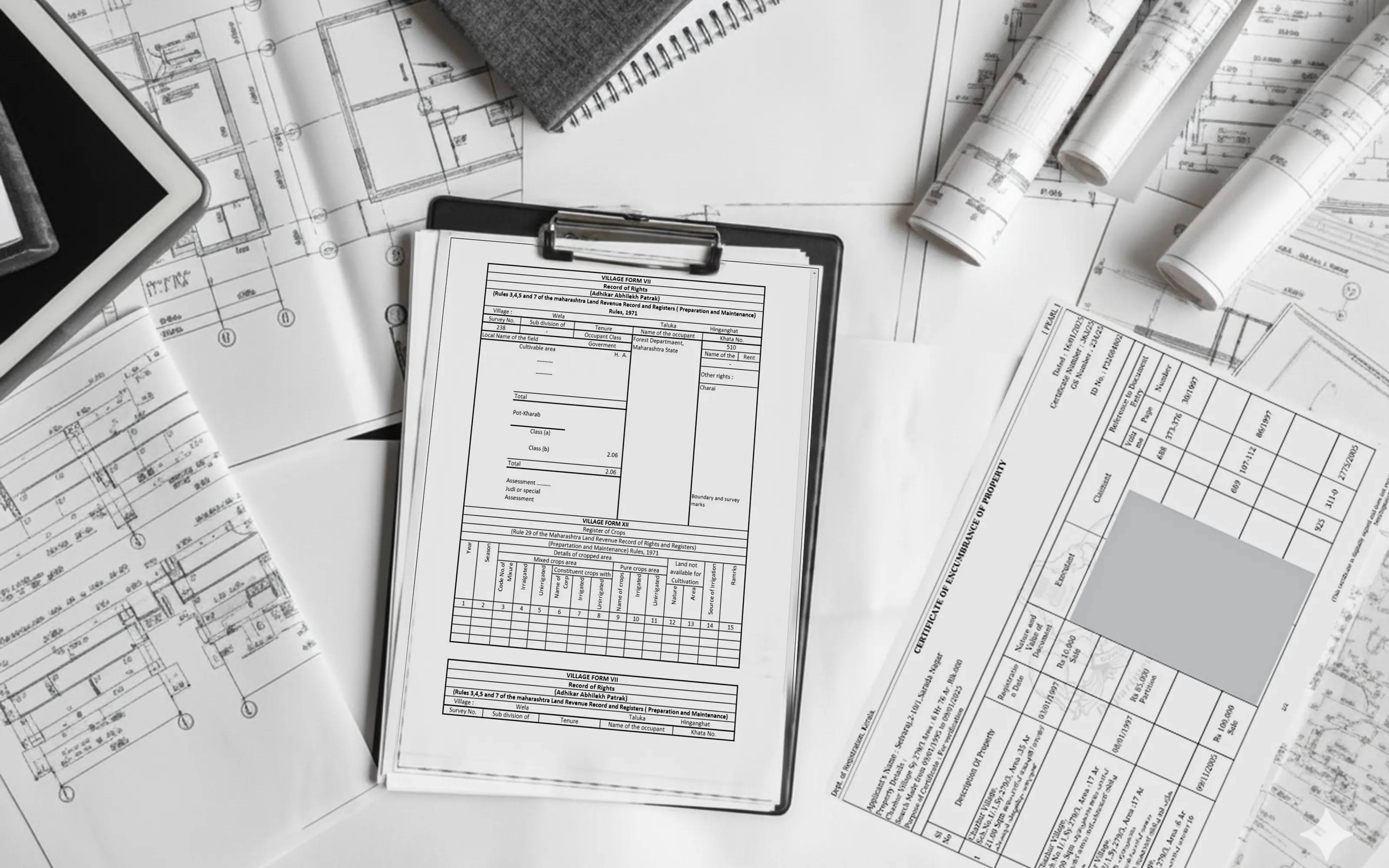 Checklist and legal documents for verifying property ownership in Karjat.